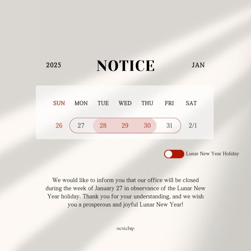 [HOLIDAY NOTICE (Lunar New Year)]